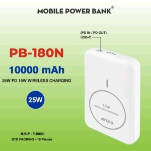 10000 mAh Wireless Charging Power Bank 25W PB-180