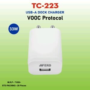 USB-A 33w vooc Protocol Charger TC-223